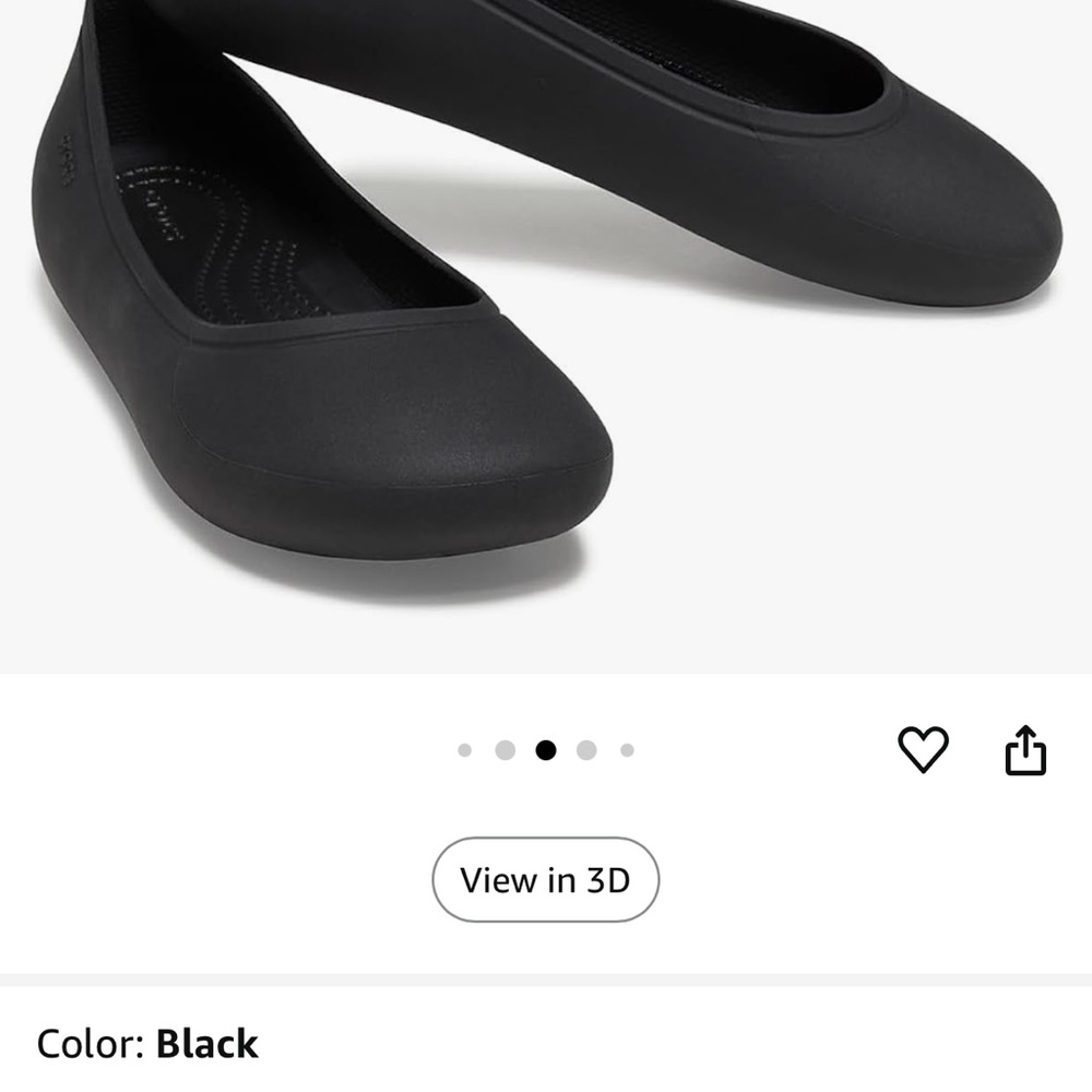Women's Black  Croc Flats